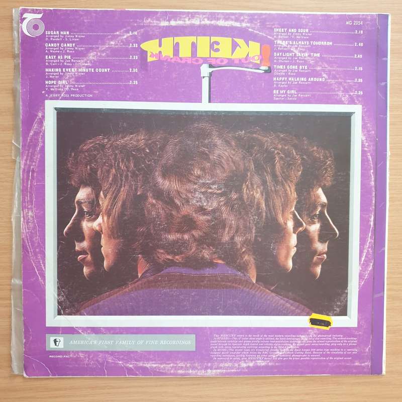 Keith  Out Of Crank  - Vinyl LP Record  - Very-Good+ Quality (VG+)