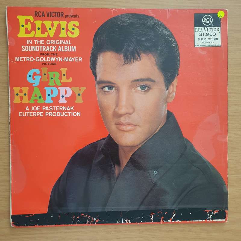 Elvis Presley  Girl Happy - Vinyl LP Record - Very-Good Quality (VG) (vgood)