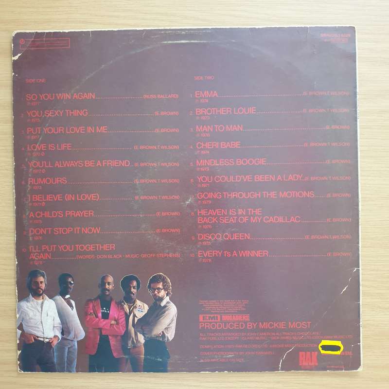 Hot Chocolate  20 Hottest Hits  - Vinyl LP Record  - Very-Good+ Quality (VG+)