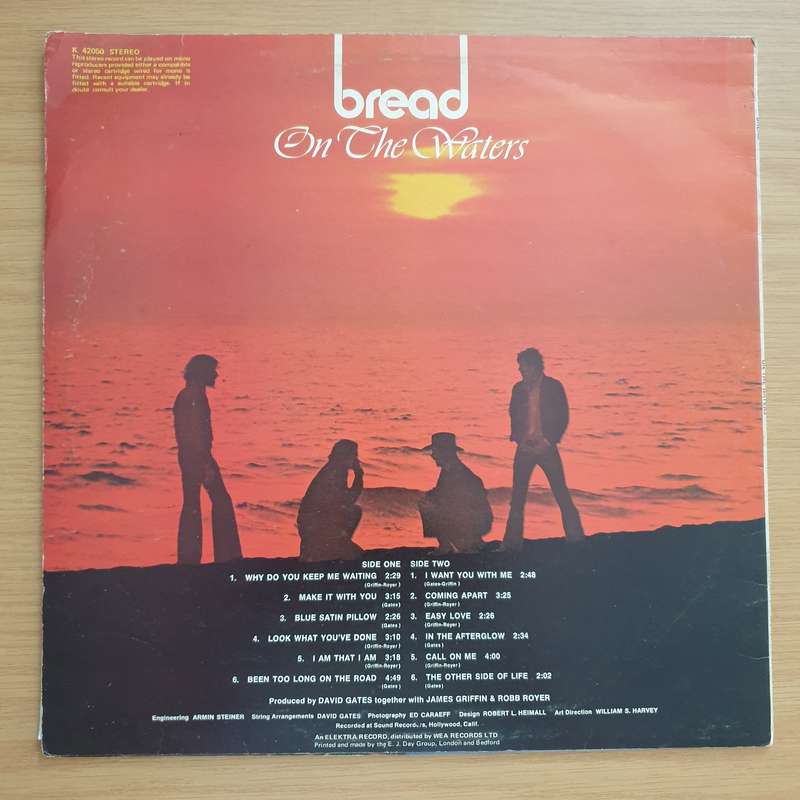 Bread  On The Waters (UK Pressing) - Vinyl LP Record - Very-Good- Quality (VG-) (minus)