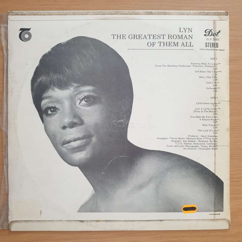 Lyn Roman  The Greatest Roman Of Them All - Vinyl LP Record  - Very-Good+ Quality (VG+)