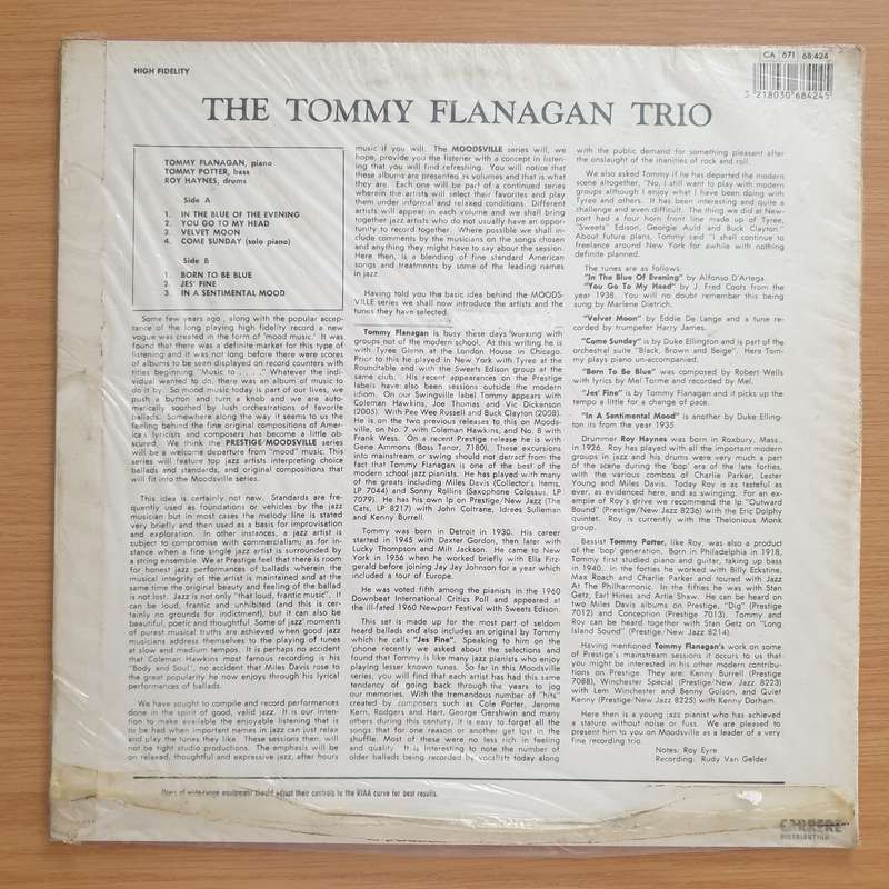 The Tommy Flanagan Trio  The Tommy Flanagan Trio - Vinyl LP Record - Very-Good Quality (VG) (v...