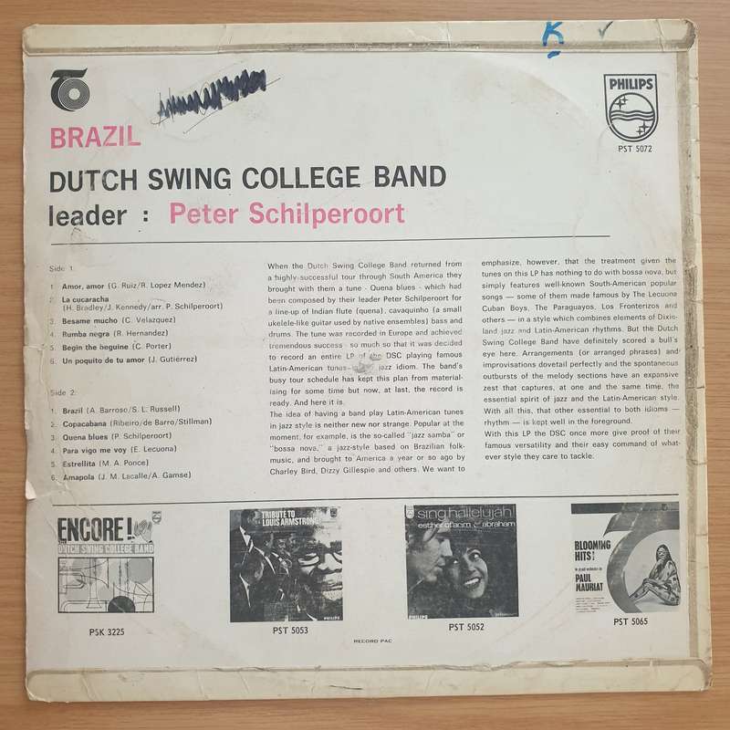 The Dutch Swing College Band  Brazil  - Vinyl LP Record - Good+ Quality (G+)