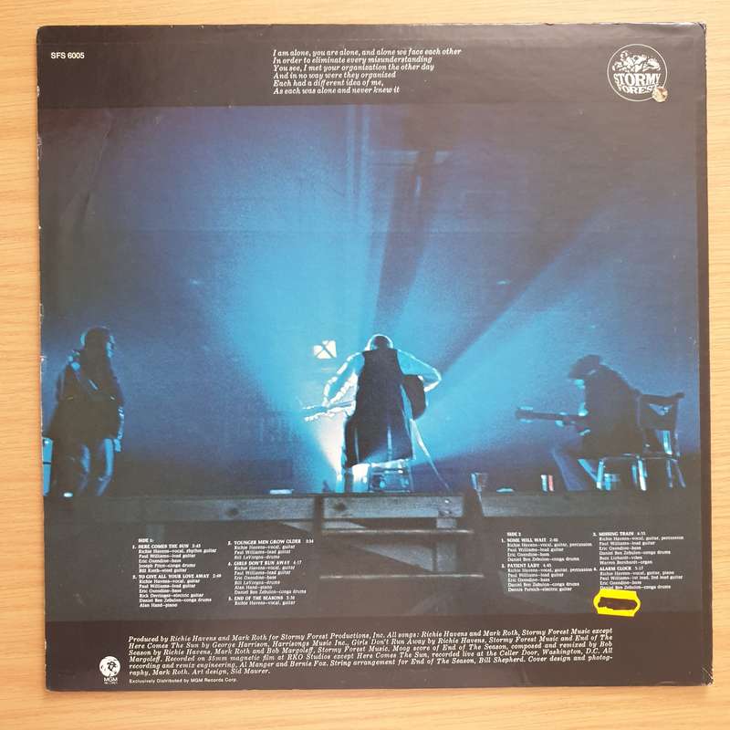 Richie Havens  Alarm Clock  Vinyl LP Record - Very-Good+ Quality (VG+) (verygoodplus)