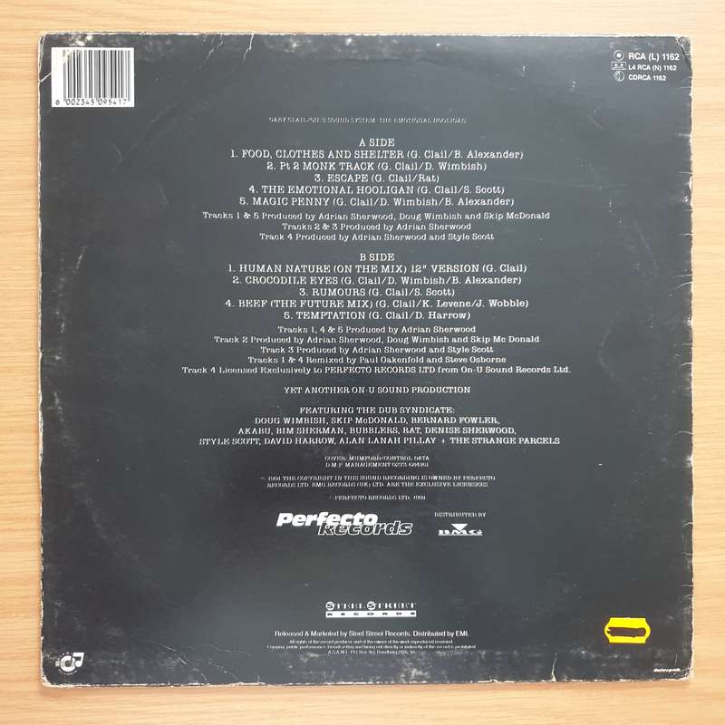Gary Clail/On-U Sound System  Emotional Hooligan  Vinyl LP Record - Very-Good+ Quality (VG+...