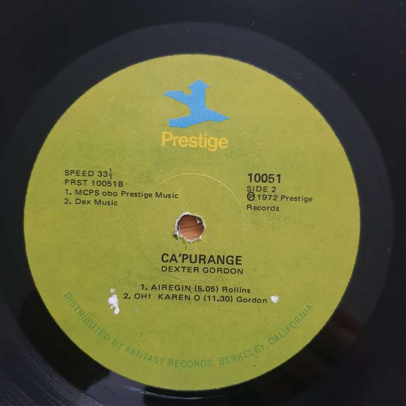 Dexter Gordon  Ca' Purange  Vinyl LP Record - Very-Good+ Quality (VG+) (verygoodplus)