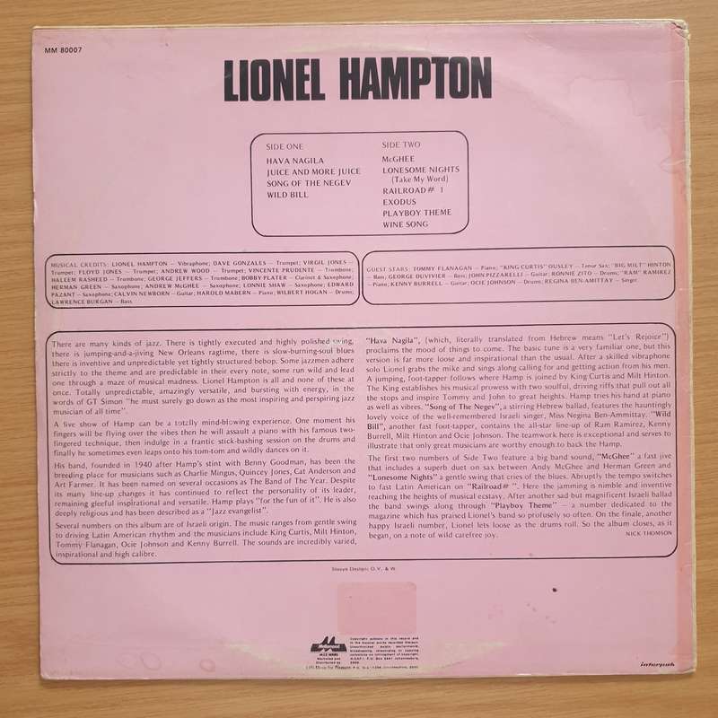 Lionel Hampton - Lionel Hampton - Vinyl LP Record - Very-Good+ Quality (VG+) (verygoodplus)