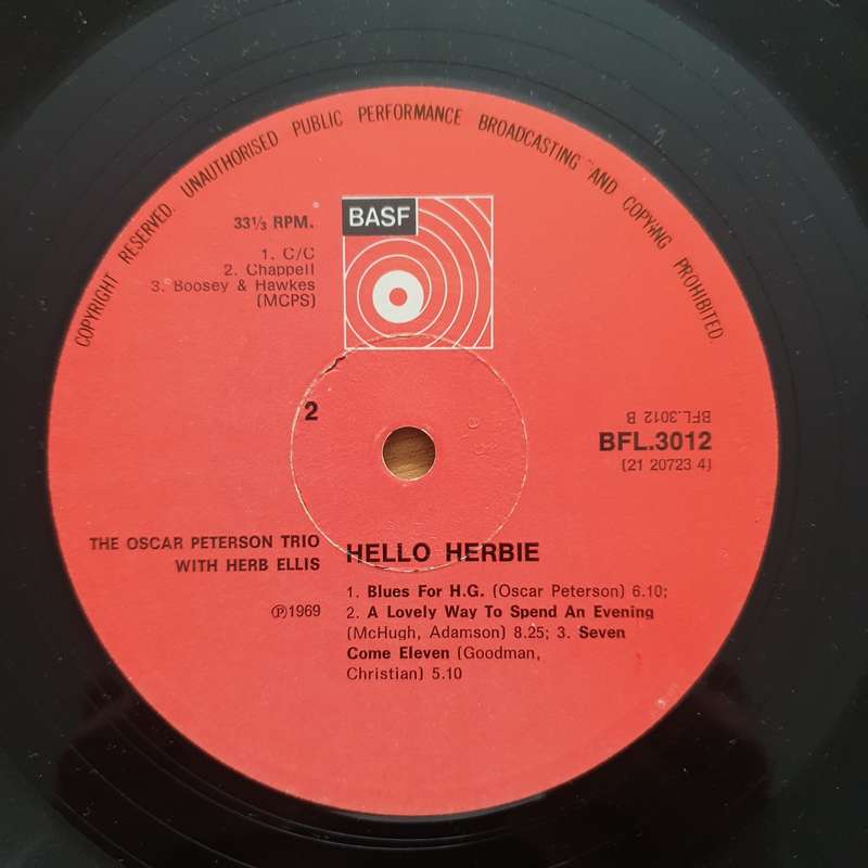 The Oscar Peterson Trio With Herb Ellis  Hello Herbie - Vinyl LP Record - Very-Good+ Quality (...