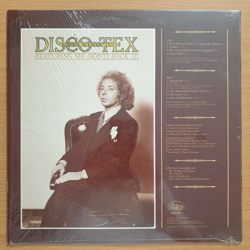 Disco Tex & His S-O-Lettes Featuring Sir Monti Rock III  Manhattan Millionaire - Vinyl LP Reco...