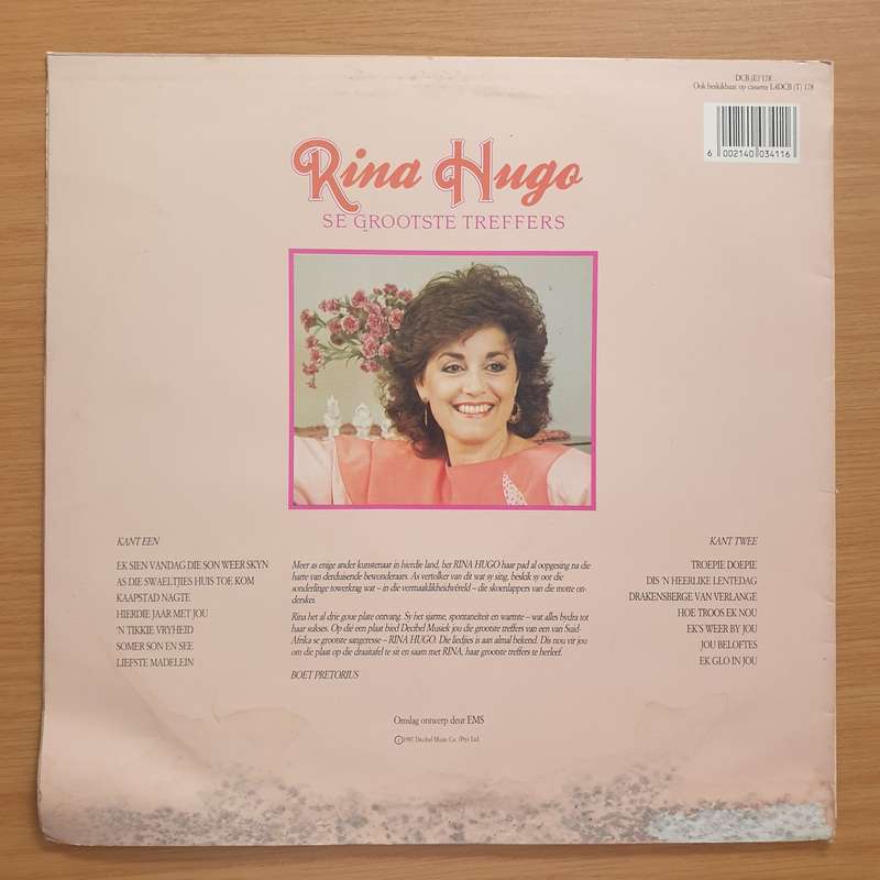 Rina Hugo - Rina Hugo Se Grootste Treffers - Vinyl LP Record - Very-Good+ Quality (VG+) (verygood...