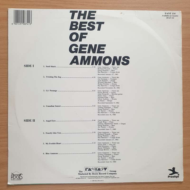 Gene Ammons - The Best of - Vinyl LP Record (VG+)