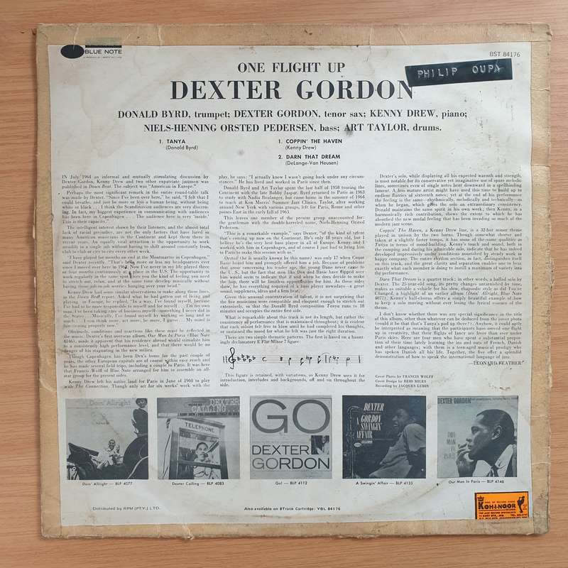 Dexter Gordon  One Flight Up  - Vinyl LP Record  - Good Quality (G) (goood)