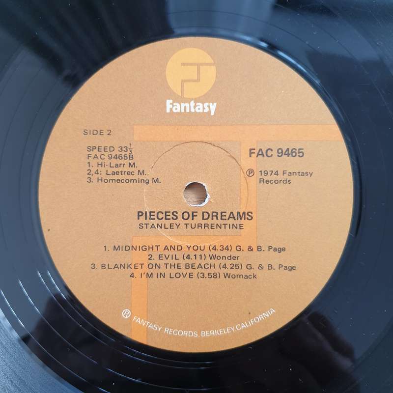 Stanley Turrentine  Pieces Of Dreams - Vinyl LP Record - Very-Good- Quality (VG-) (minus)