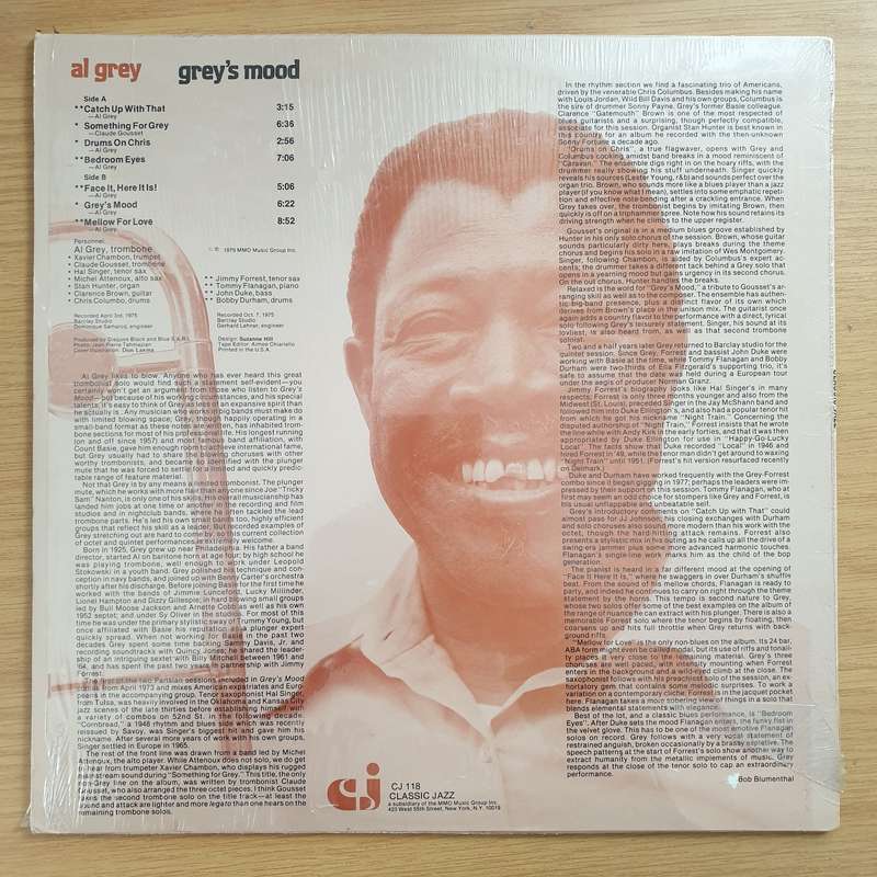 Al Grey  Grey's Mood - Vinyl LP Record - Very-Good- Quality (VG-) (minus)