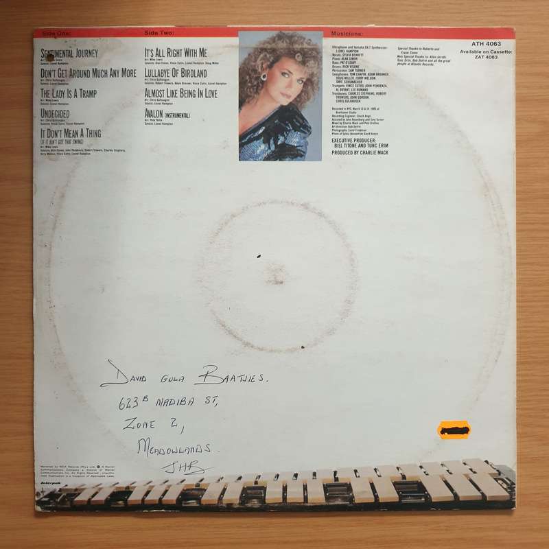 Lionel Hampton & His Orchestra Featuring Sylvia Bennett  Sentimental Journey  Vinyl LP Reco...