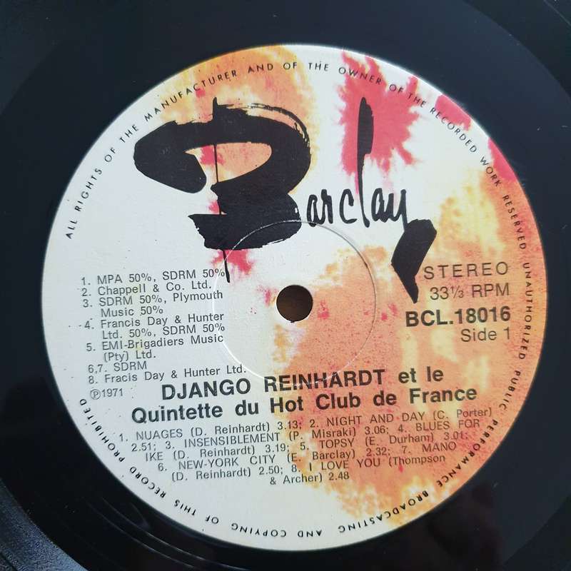 Django Reinhardt, Quintette Du Hot Club De France  Django Reinhardt And The Quintet Of The Hot...