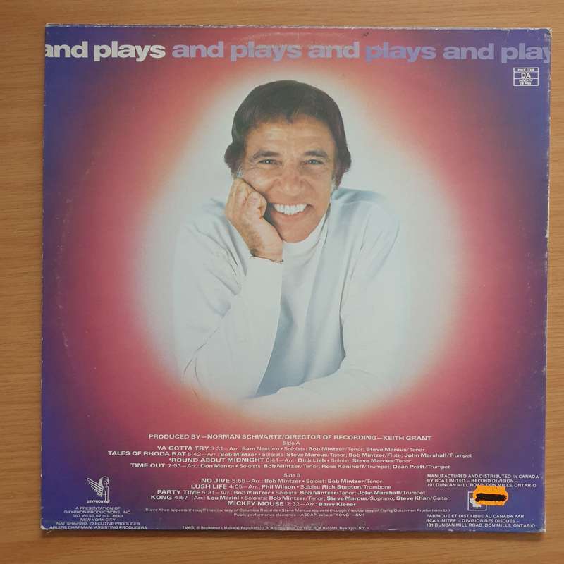 Buddy Rich  Buddy Rich Plays And Plays And Plays  Vinyl LP Record - Very-Good+ Quality (VG+...