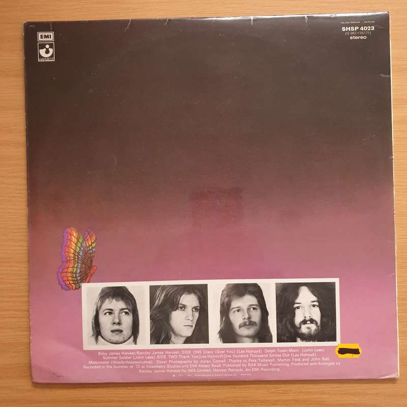 Barclay James Harvest  Baby James Harvest  Vinyl LP Record - Very-Good+ Quality (VG+) (very...