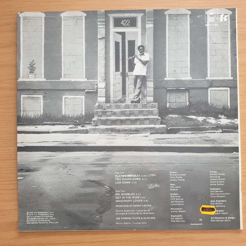 Joe Thomas  Get In The Wind - Vinyl LP Record - Very-Good+ Quality (VG+)