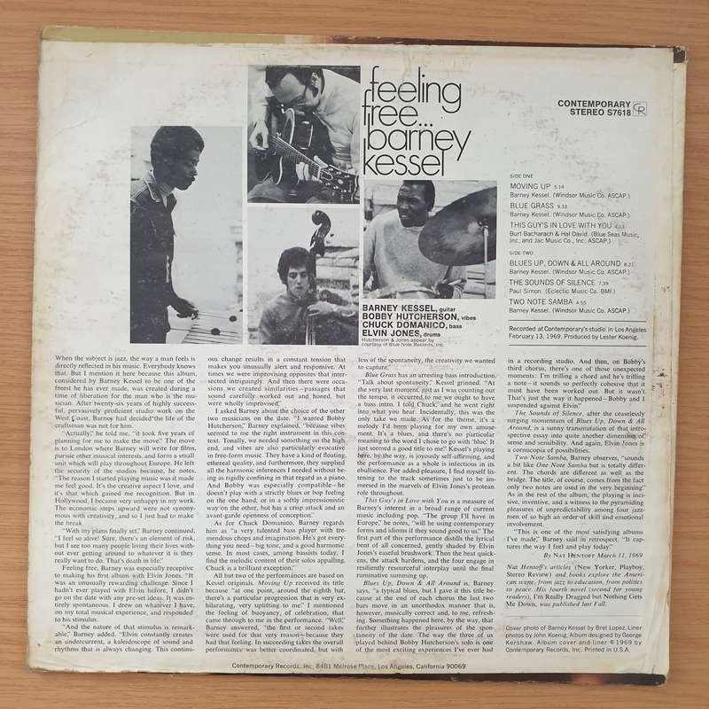 Barney Kessel  Feeling Free  Vinyl LP Record - Very-Good Quality (VG) (verry)