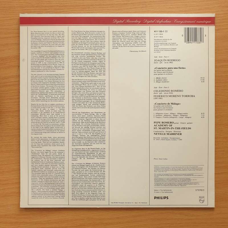 Rodrigo / Romero/ Torroba, Pepe Romero, Academy Of St. Martin-in-the-Fields, Neville Marriner ...