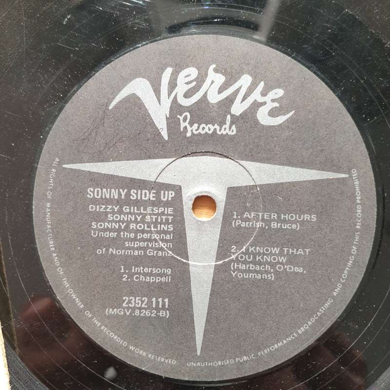 Dizzy Gillespie, Sonny Stitt, Sonny Rollins  Sonny Side Up   Vinyl LP Record - Fair Qual...