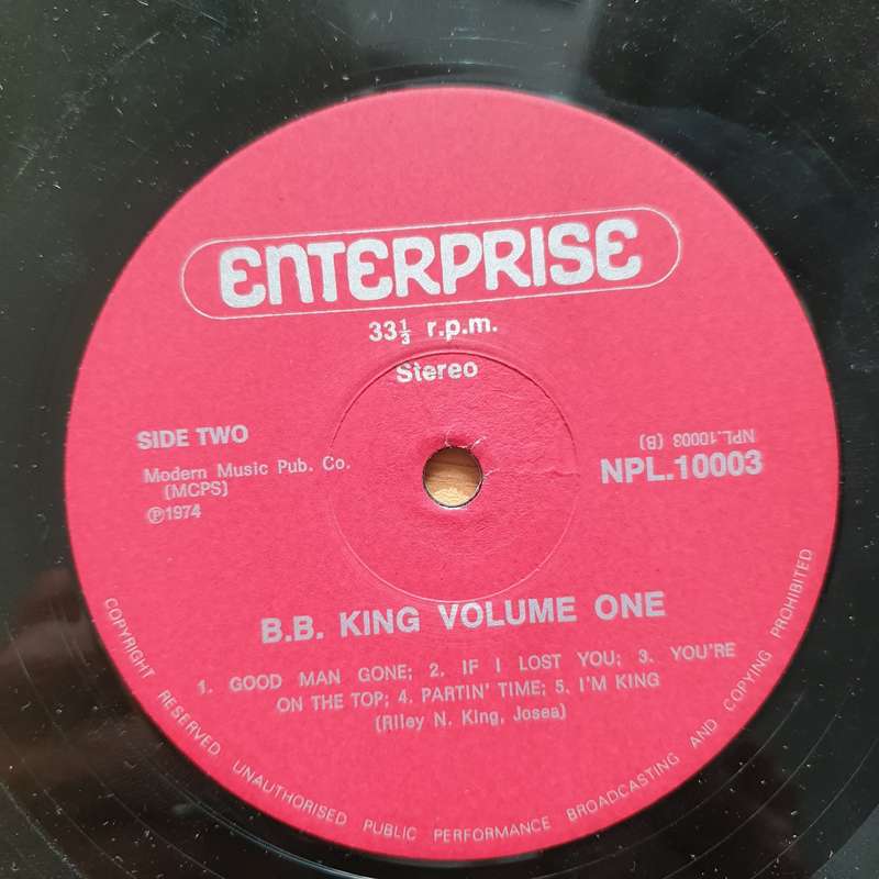 B.B. King - Volume 1 - Vinyl LP Record - Very-Good- Quality (VG-) (minus)