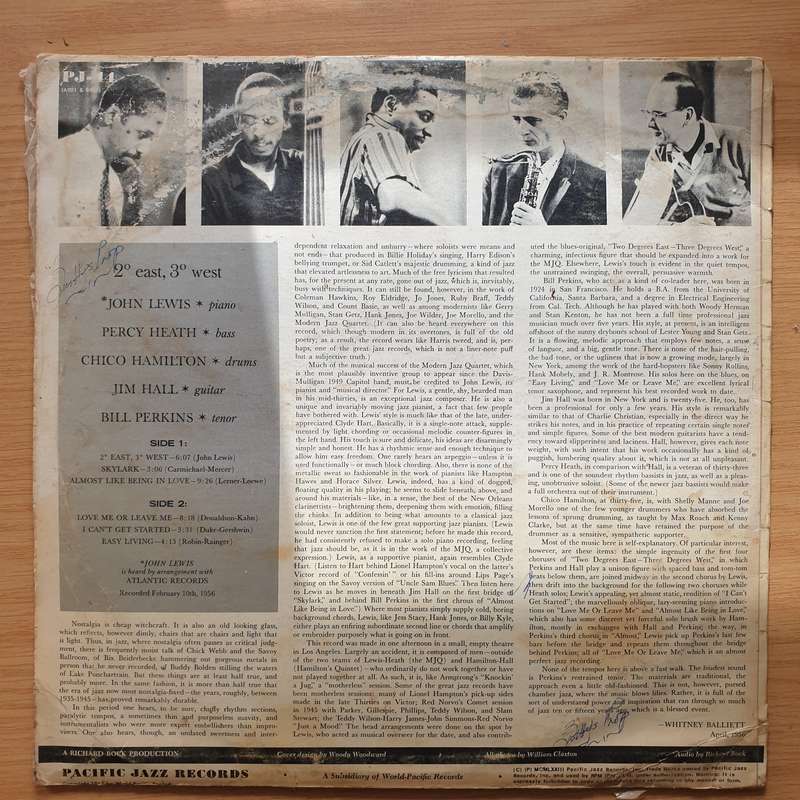 John Lewis, Percy Heath / Bill Perkins, Chico Hamilton, Jim Hall   2° East - 3° West (PJ44) ...