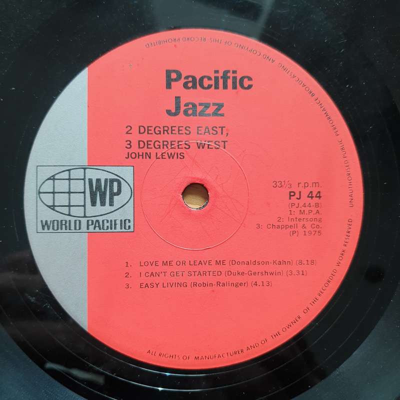 John Lewis, Percy Heath / Bill Perkins, Chico Hamilton, Jim Hall   2° East - 3° West (PJ44) ...
