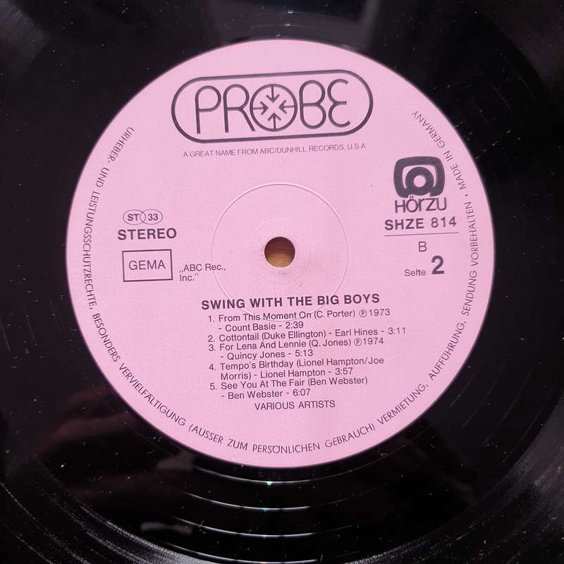 Swing With The Big Boys (Germany Pressing) - Vinyl LP Record - Very-Good+ Quality (VG+)