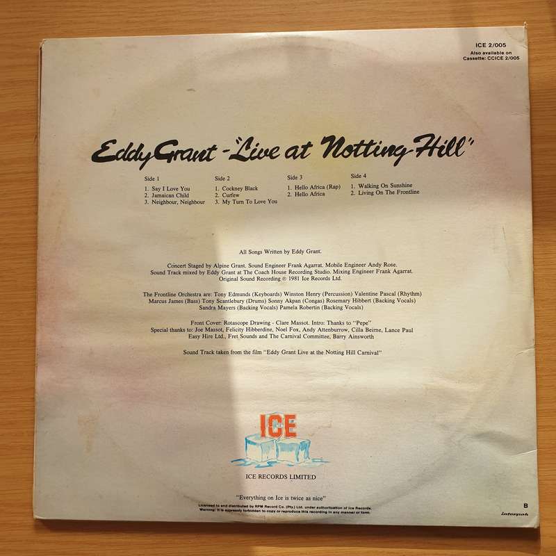 Eddy Grant  Live At Notting Hill   Double Vinyl LP Record - Very-Good Quality (VG) (verry)