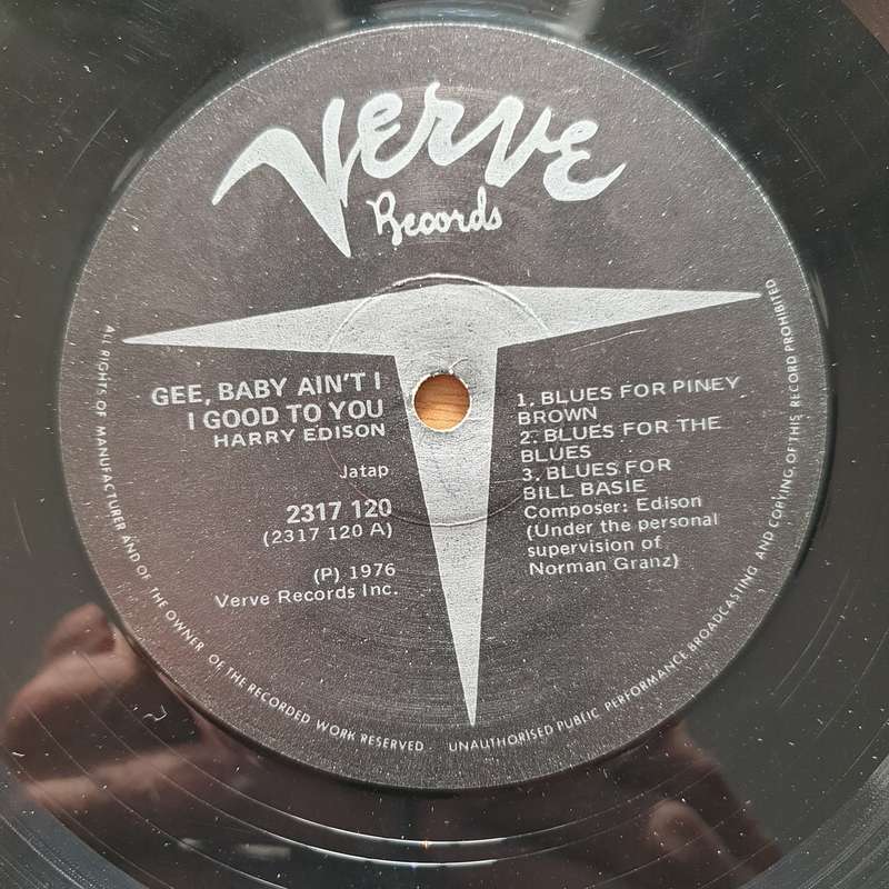 Harry Edison  Gee Baby Ain't I Good To You  Vinyl LP Record - Very-Good Quality (VG) (verry)