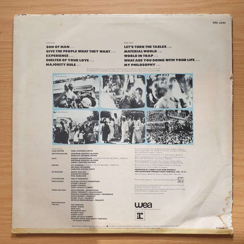 Jimmy Cliff  Give The People What They Want - Vinyl LP Record - Very-Good+ Quality (VG+)