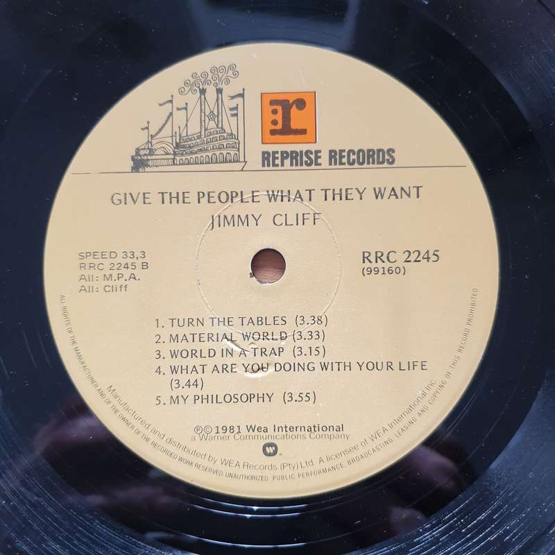 Jimmy Cliff  Give The People What They Want - Vinyl LP Record - Very-Good+ Quality (VG+)