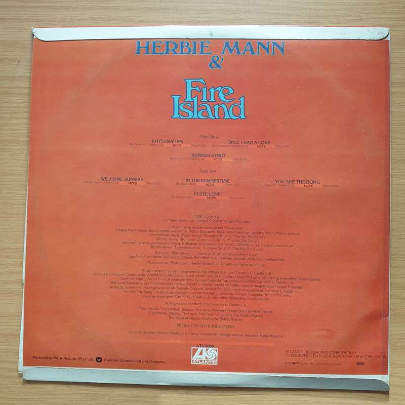 Herbie Mann & Fire Island  Herbie Mann & Fire Island - Vinyl LP Record - Very-Good+ Quality (VG+)