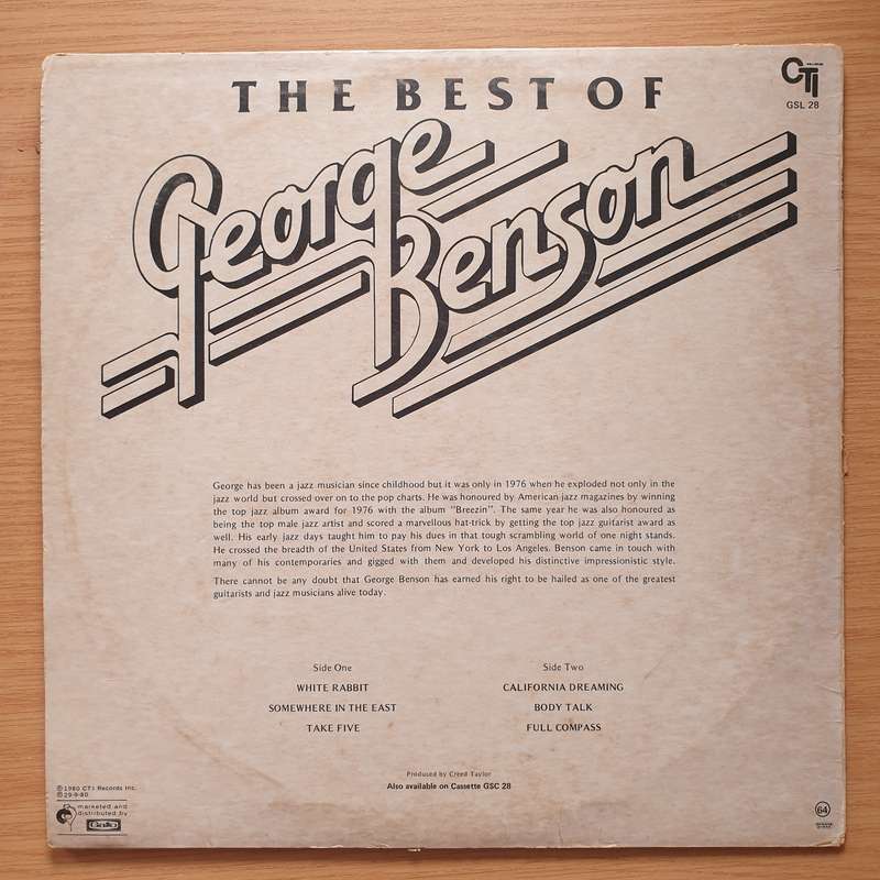 George Benson  The Best Of George Benson (Rare Release) - Vinyl LP Record - Very-Good+ Quality...