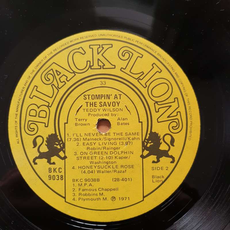 Teddy Wilson  Stomping At The Savoy - Vinyl LP Record - Very-Good+ Quality (VG+)