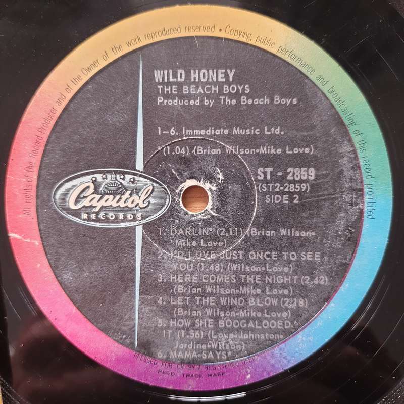 The Beach Boys  Wild Honey  Vinyl LP Record - Very-Good Quality (VG) (verry)