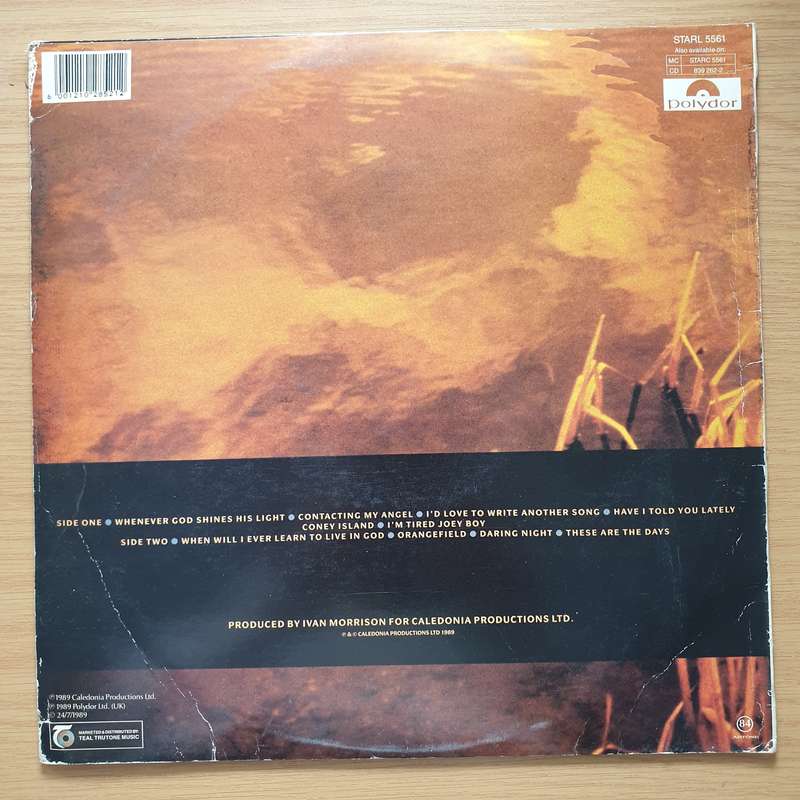 Van Morrison  Avalon Sunset (VG+/VG-)  - Vinyl LP Record - Very-Good- Quality (VG-) (minus)