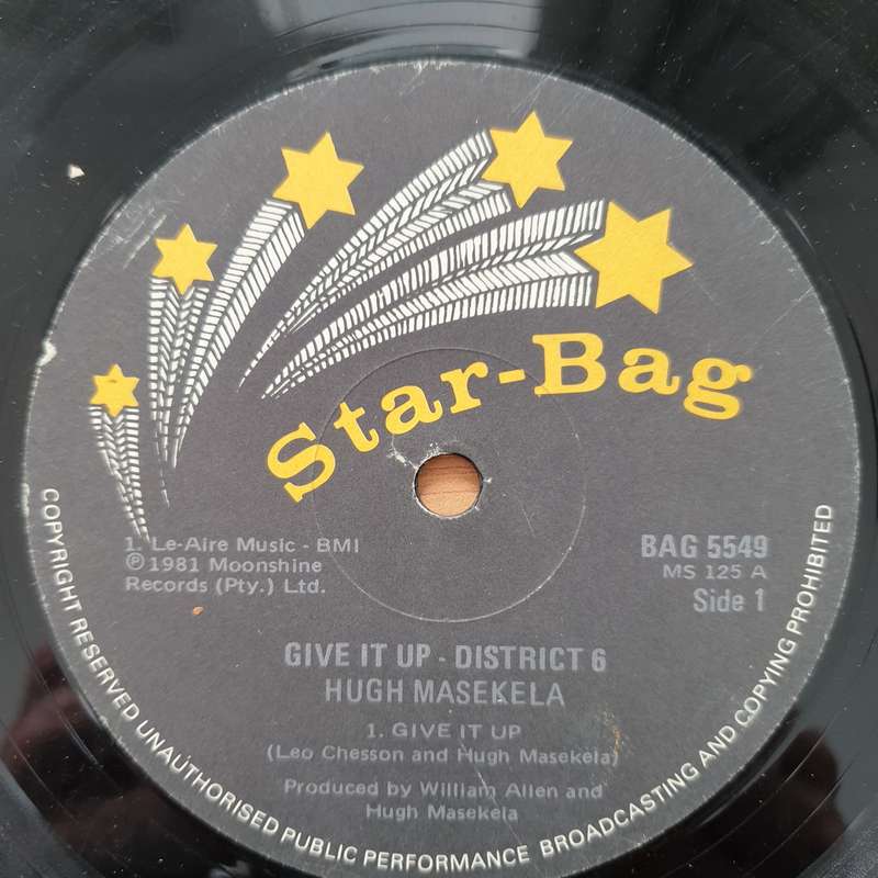 Hugh Masekela  Give It Up / District 6  Vinyl LP Record - Good+ Quality (G+) (gplus)