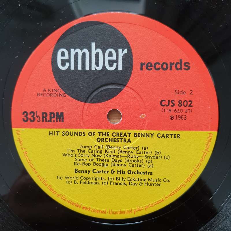 Benny Carter And His Orchestra  Dynamic Hit Sounds Of The Great Benny Carter Orchestra - Vinyl...