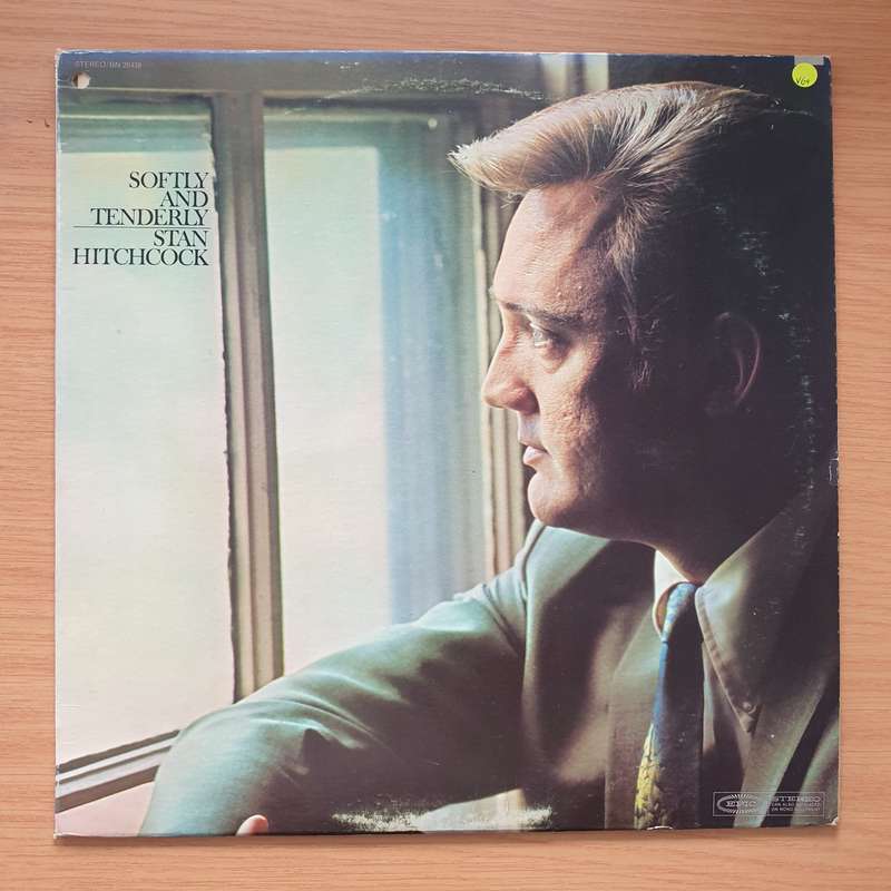 Stan Hitchcock  Softly And Tenderly - Vinyl LP Record - Very-Good+ Quality (VG+)