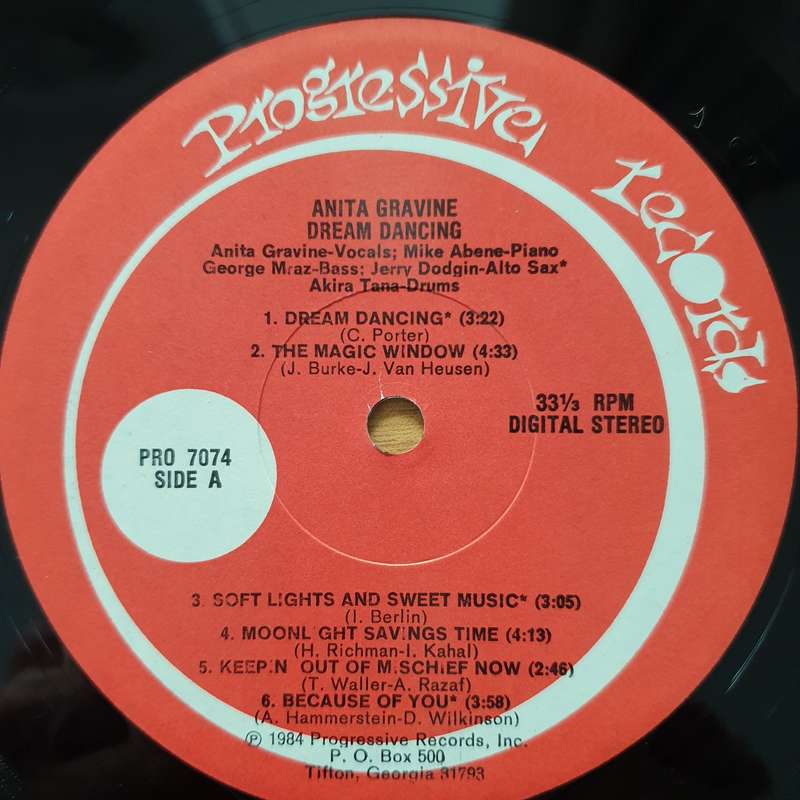 Anita Gravine  Dream Dancing - Vinyl LP Record - Very-Good+ Quality (VG+)