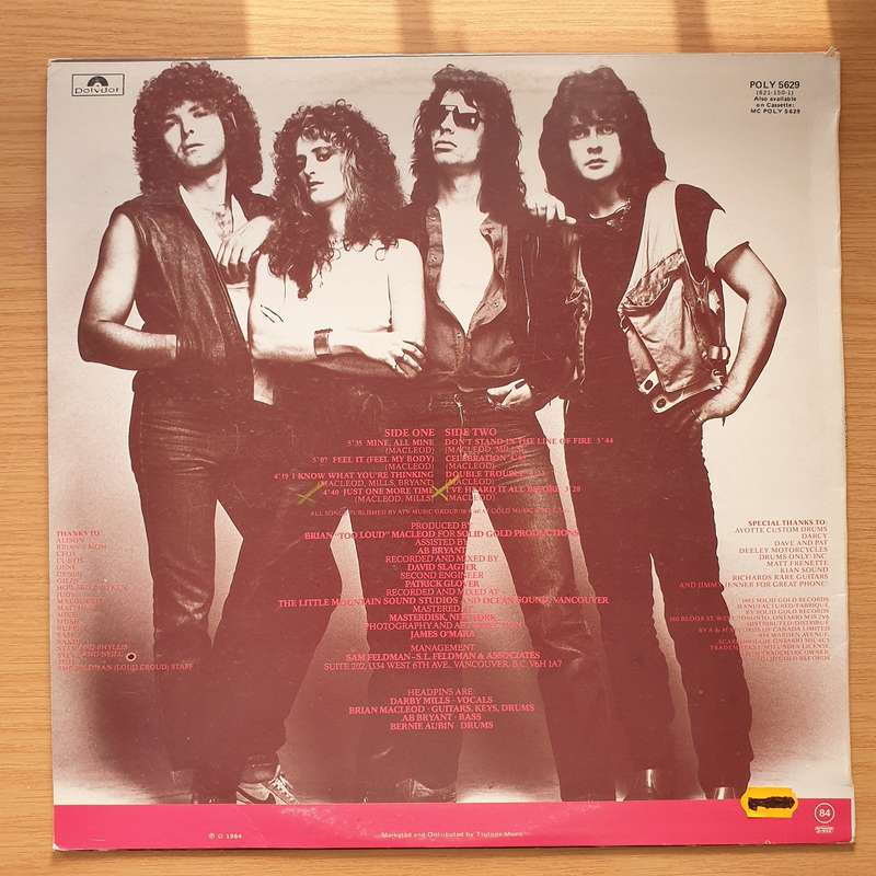 Headpins  Line Of Fire - Vinyl LP Record - Very-Good+ Quality (VG+)