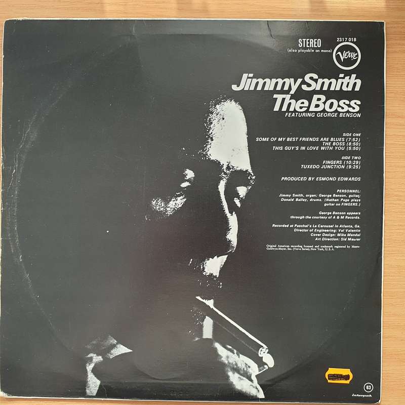 Jimmy Smith  The Boss (featuring George Benson) - Vinyl LP Record - Very-Good+ Quality (VG+)
