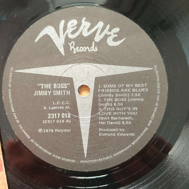 Jimmy Smith  The Boss (featuring George Benson) - Vinyl LP Record - Very-Good+ Quality (VG+)