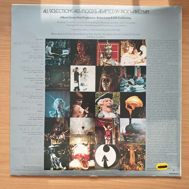 Rick Wakeman  Lisztomania - Vinyl LP Record - Very-Good+ Quality (VG+)