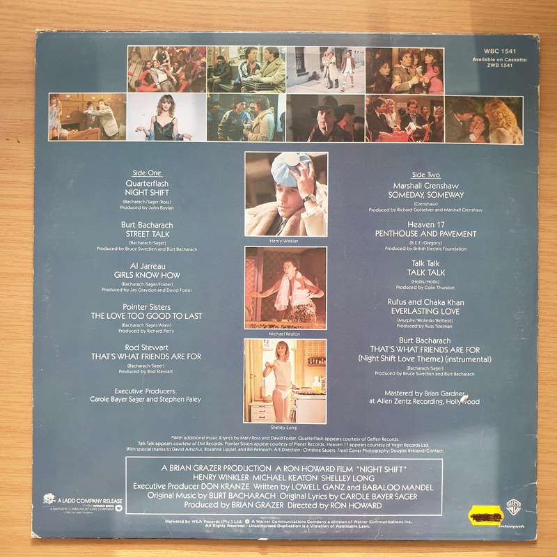 Night Shift Original Soundtrack - Vinyl LP Record - Very-Good+ Quality (VG+)