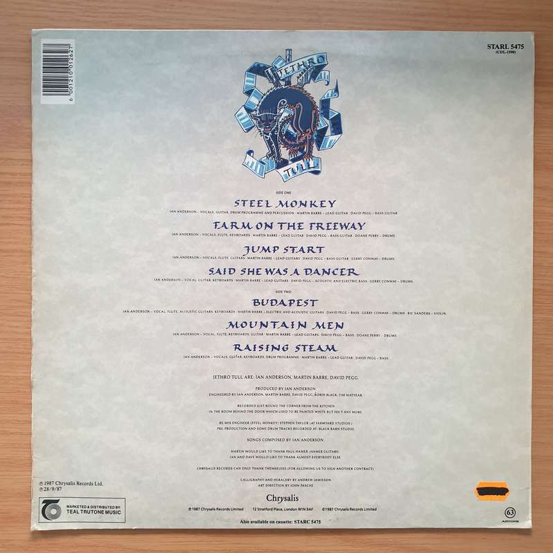 Jethro Tull - Crest Of  A Knave  Vinyl LP Record - Very-Good Quality (VG) (verry)