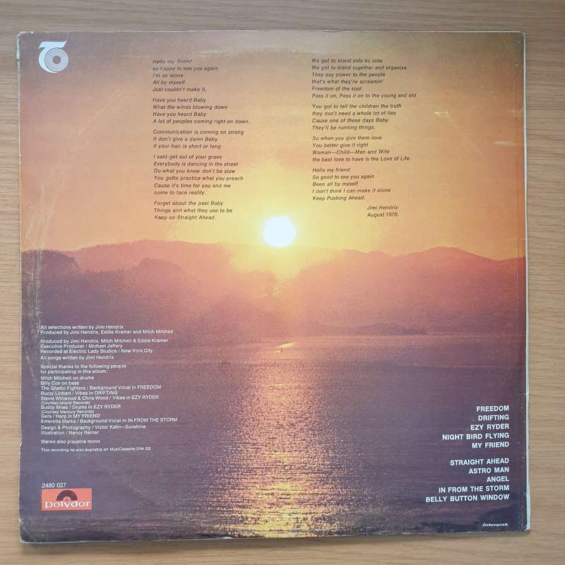 Jimi Hendrix  The Cry Of Love  Vinyl LP Record - Very-Good Quality (VG) (verry)